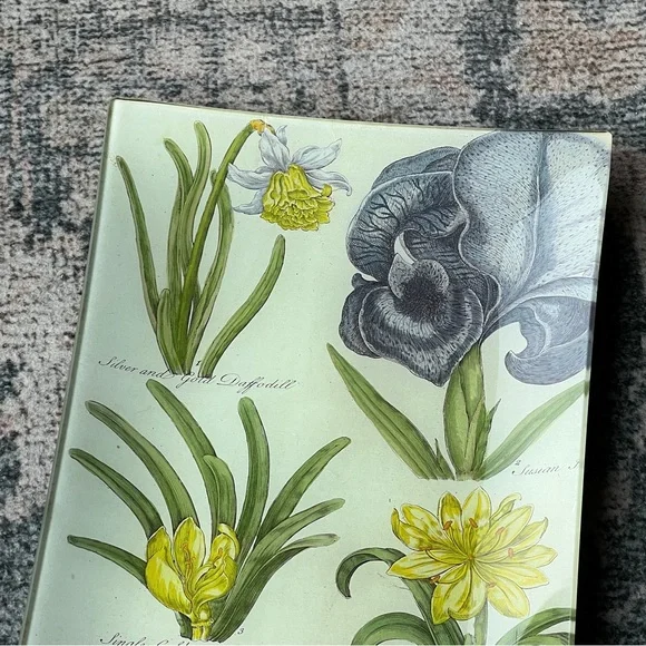 🆕 SIGNED John Derian Floral Print Dish Tray Plate Catch All Design Hanging Art - Picture 3 of 13